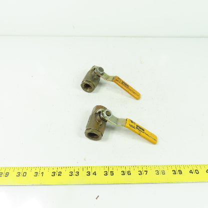 Parker P 1/2" 600 WOG Brass Ball Valve Lot Of 2