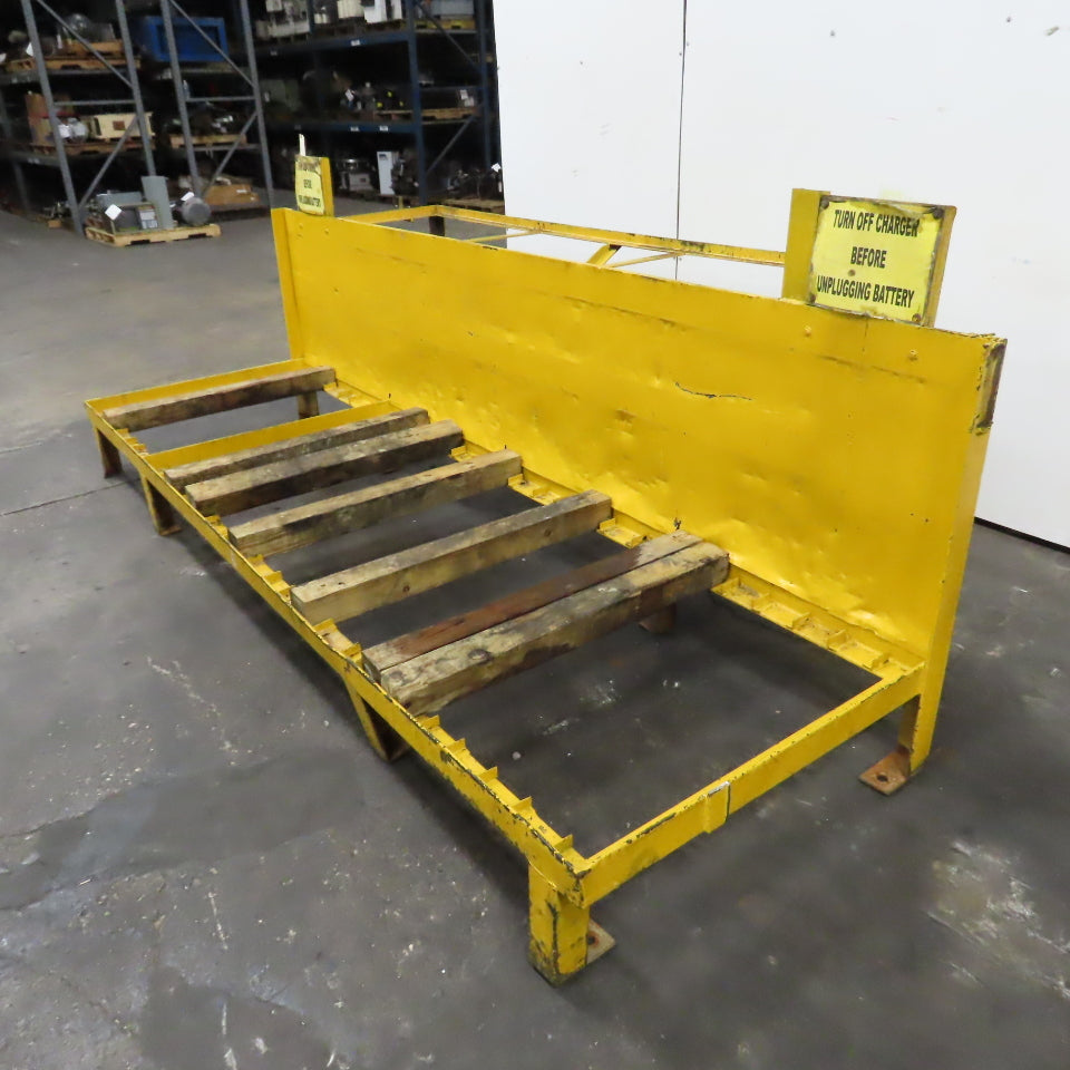 Forklift Battery & Charger Handling Pallet Storage Rack 132" Long x 40" Deep
