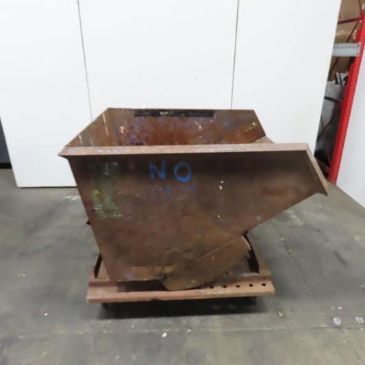 1-1/2 (1.5) Cubic Yard Self Dumping Trash Scrap Hopper W/ Casters