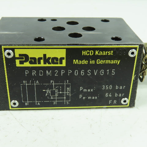 Parker PRDM2PP06SVG15 Pressure Reducing Hydraulic Valve 350Bar