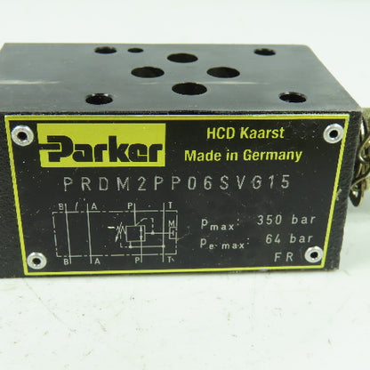 Parker PRDM2PP06SVG15 Pressure Reducing Hydraulic Valve 350Bar