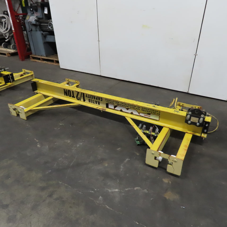 PWI 1/2 Ton 84" Manual Push/Pull Under Hung Bridge Crane Runner W/ Trolley