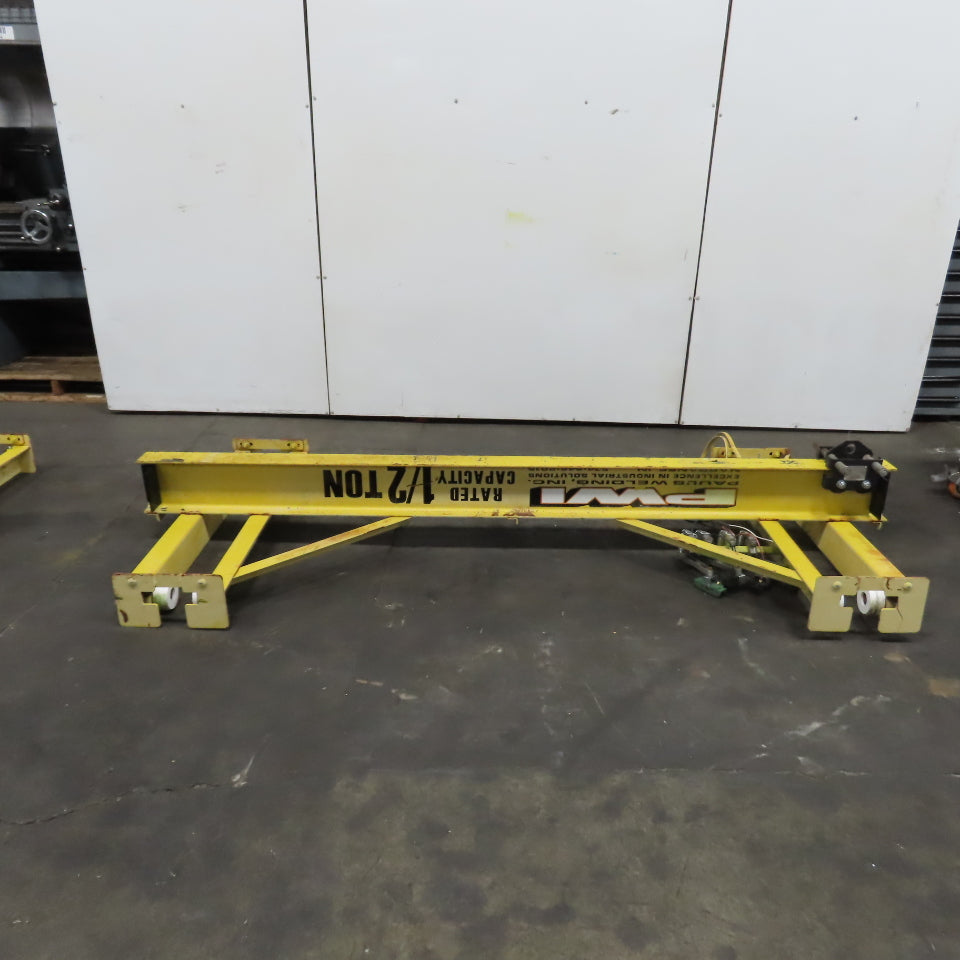 PWI 1/2 Ton 84" Manual Push/Pull Under Hung Bridge Crane Runner W/ Trolley