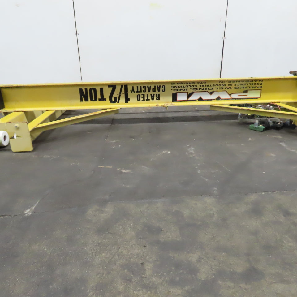 PWI 1/2 Ton 84" Manual Push/Pull Under Hung Bridge Crane Runner W/ Trolley
