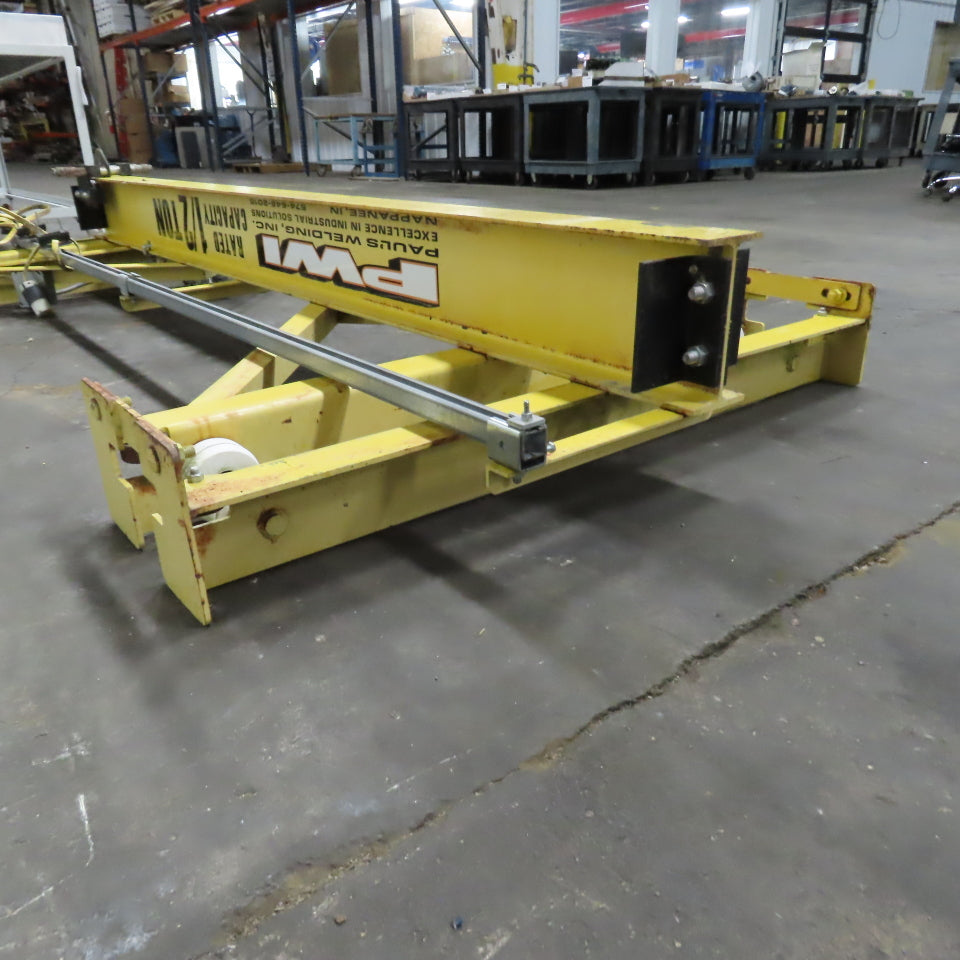 PWI 1/2 Ton 84" Manual Push/Pull Under Hung Bridge Crane Runner W/ Trolley