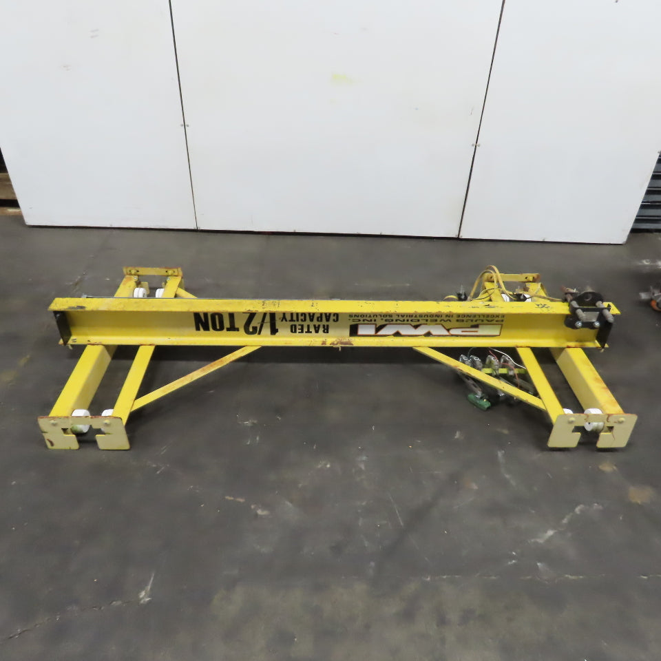 PWI 1/2 Ton 84" Manual Push/Pull Under Hung Bridge Crane Runner W/ Trolley