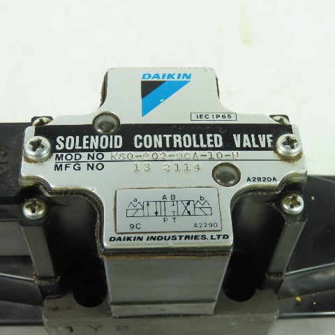 Daikin KS0-G02-9CA-10-N Controlled Solenoid Valve 100VAC Coil