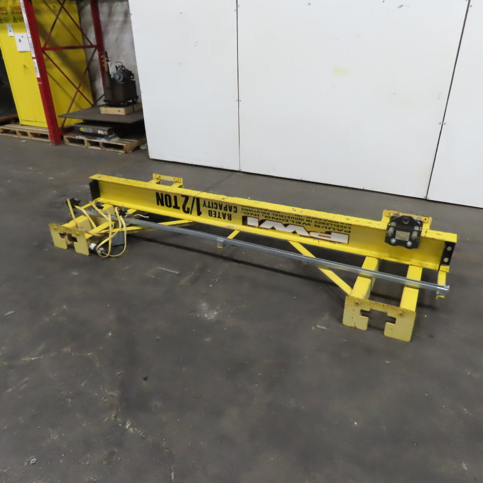 PWI 1/2 Ton 84" Manual Push/Pull Under Hung Bridge Crane Runner (NO WHEELS)