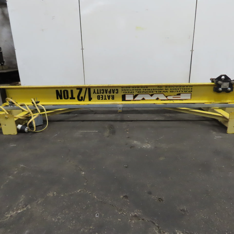 PWI 1/2 Ton 84" Manual Push/Pull Under Hung Bridge Crane Runner (NO WHEELS)