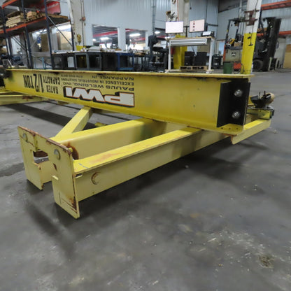 PWI 1/2 Ton 84" Manual Push/Pull Under Hung Bridge Crane Runner (NO WHEELS)