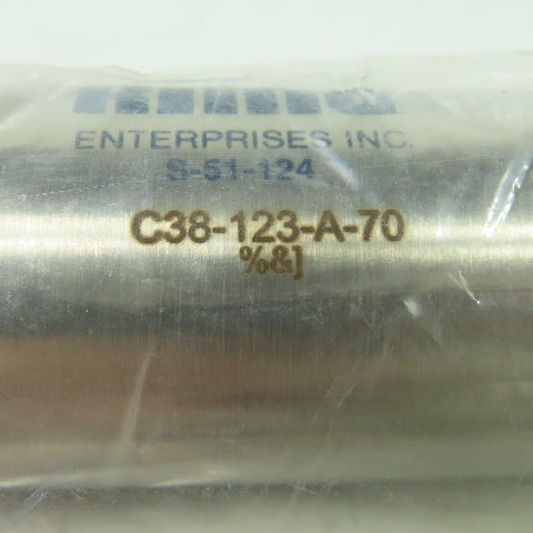 Rima C38-123-A-70 Double Acting Pneumatic Cylinder 1/2" Rod 1/4" NPT