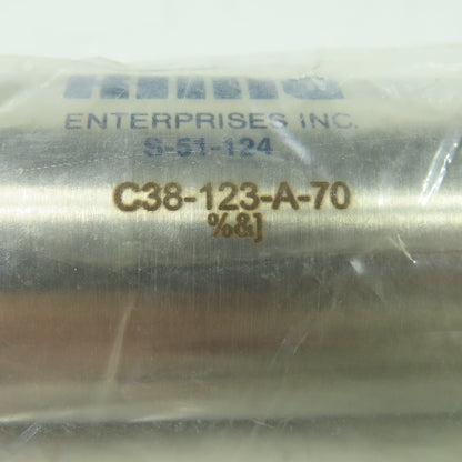Rima C38-123-A-70 Double Acting Pneumatic Cylinder 1/2" Rod 1/4" NPT
