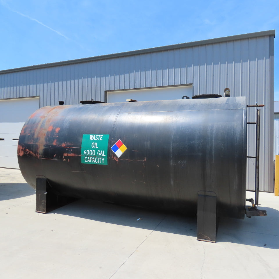 6000 Gallon Aboveground Steel Single Wall Horizontal Liquid Saddle Storage Tank