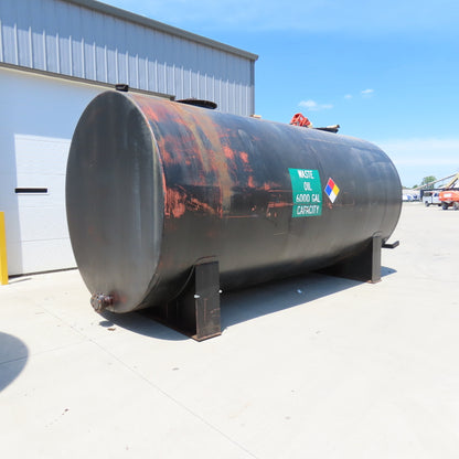 6000 Gallon Aboveground Steel Single Wall Horizontal Liquid Saddle Storage Tank
