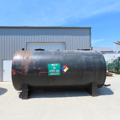 6000 Gallon Aboveground Steel Single Wall Horizontal Liquid Saddle Storage Tank