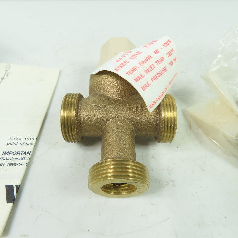 Watts MMV-UT Type T Asse 1016 1/2 Thermostatic Mixing Valve 150PSI Range60-120°F