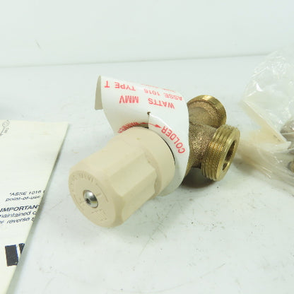 Watts MMV-UT Type T Asse 1016 1/2 Thermostatic Mixing Valve 150PSI Range60-120°F