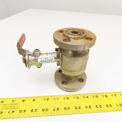 Habonim 05 O747-666MDG/300RTJ 1/2" Flange Mount Stainless Steel Ball Valve