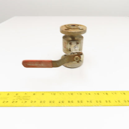 Habonim 05 O747-666MDG/300RTJ 1/2" Flange Mount Stainless Steel Ball Valve