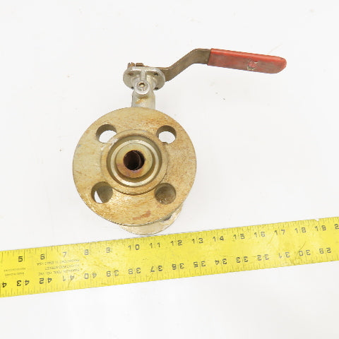 Habonim 05 O747-666MDG/300RTJ 1/2" Flange Mount Stainless Steel Ball Valve
