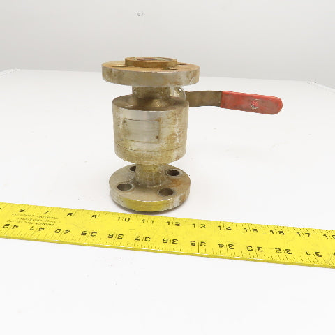 Habonim 05 O747-666MDG/300RTJ 1/2" Flange Mount Stainless Steel Ball Valve