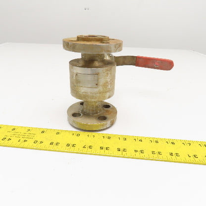 Habonim 05 O747-666MDG/300RTJ 1/2" Flange Mount Stainless Steel Ball Valve