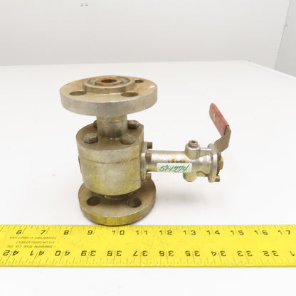 Habonim 05 O747-666MDG/300RTJ 1/2" Flange Mount Stainless Steel Ball Valve