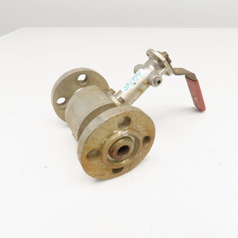 Habonim 05 O747-666MDG/300RTJ 1/2" Flange Mount Stainless Steel Ball Valve