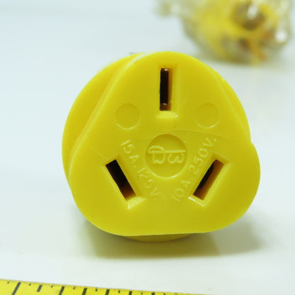 Woodhead Safeway Yellow 3-Prong Receptacle Plug 15A 125V Lot Of 10