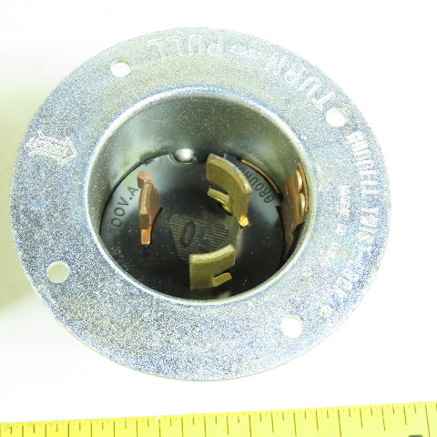 Hubbell HBL3777 Twist-Lock Flanged Inlet Armored 2-Pole 3-Wire
