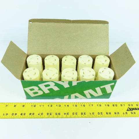 Bryant Nylon Twist Lock 20A 125V 2-Pole 3-Wire Lot Of 10