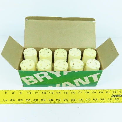 Bryant Nylon Twist Lock 20A 125V 2-Pole 3-Wire Lot Of 10