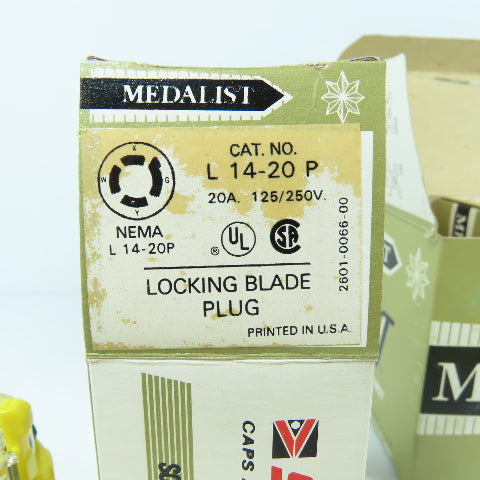 Slater L14-20-P Medalist SST Locking Blade Plug 20A 125/250V Lot Of 8