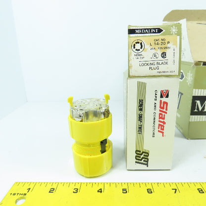 Slater L14-20-P Medalist SST Locking Blade Plug 20A 125/250V Lot Of 8