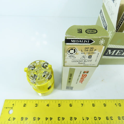 Slater L14-20-P Medalist SST Locking Blade Plug 20A 125/250V Lot Of 8