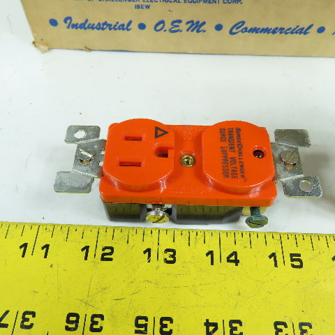 Challenger 11590-1GR Orange Transient Voltage Surge Suppressor 15A 125V Lot/12