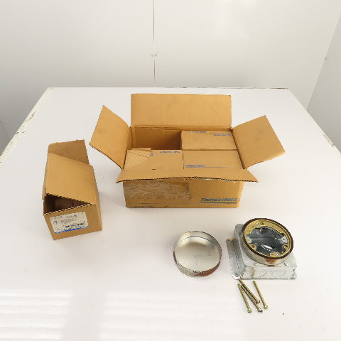 Thomas & Betts 68D Galvanized Steel Floor Boxes 4" Diameter Lot Of 4
