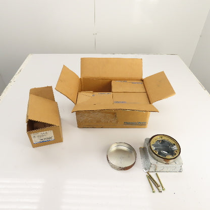 Thomas & Betts 68D Galvanized Steel Floor Boxes 4" Diameter Lot Of 4