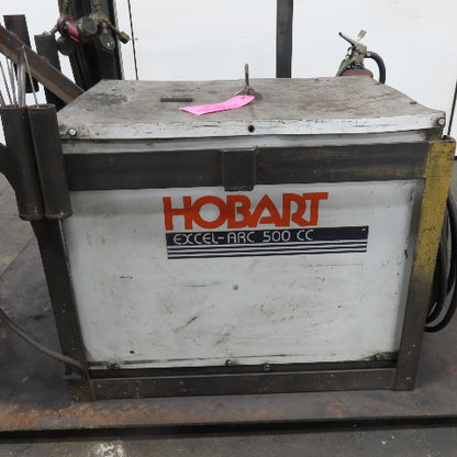 Hobart Excel-Arc 500 CC 36VDC ARC Stick Welder 400A Cutting Torch Handling Rack