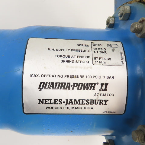 Neles Jamesbury 815W 11 3600TT 4" Wafer-Sphere Stainless Valve & Quadra Actuator