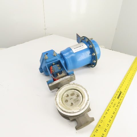 Neles Jamesbury 815W 11 3600TT 4" Wafer-Sphere Stainless Valve & Quadra Actuator