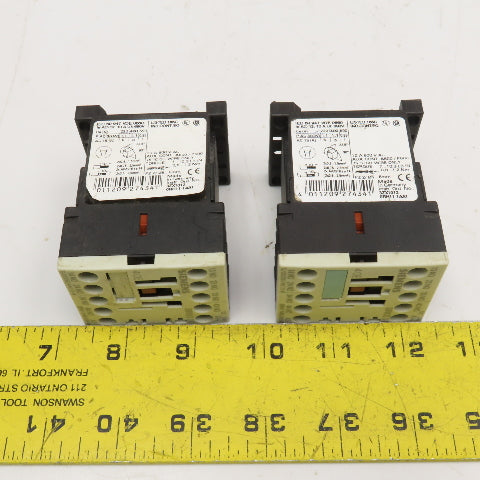 Siemens 3RH1140-1BB40 Contactor Relay 600V 10A Max 24VDC Coil Lot Of 2