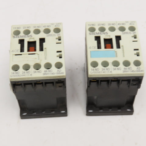 Siemens 3RH1140-1BB40 Contactor Relay 600V 10A Max 24VDC Coil Lot Of 2