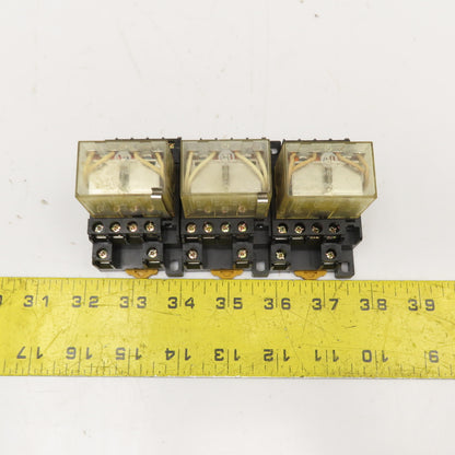 Allen Bradley 700-HF34Z24 120/240V 1/2Hp Relay On Socket 24VDC Coil Lot Of 3