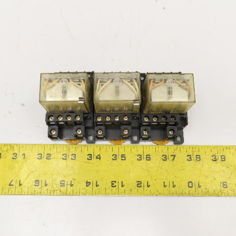 Allen Bradley 700-HF34Z24 120/240V 1/2Hp Relay On Socket 24VDC Coil Lot Of 3
