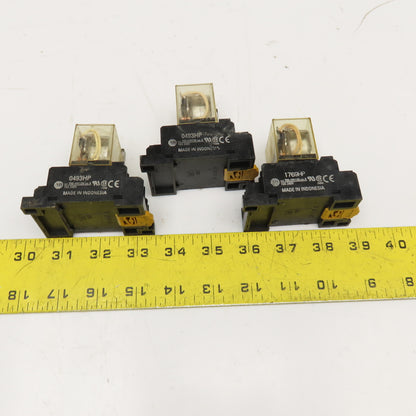 Allen Bradley 700-HF34Z24 120/240V 1/2Hp Relay On Socket 24VDC Coil Lot Of 3