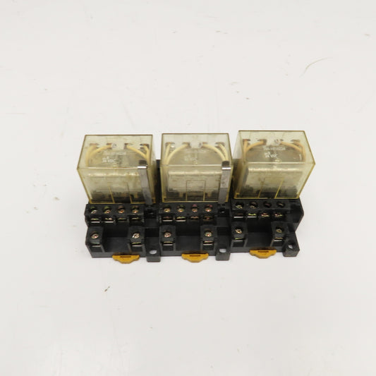 Allen Bradley 700-HF34Z24 120/240V 1/2Hp Relay On Socket 24VDC Coil Lot Of 3