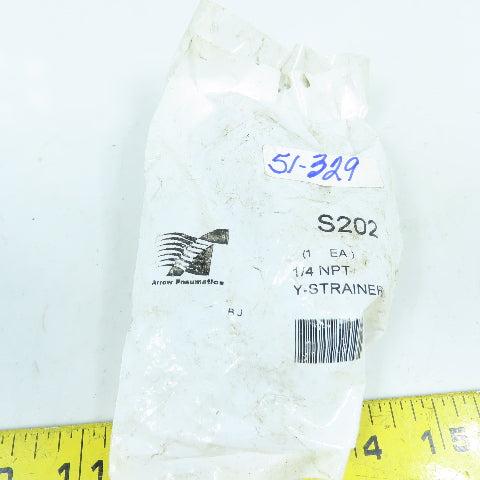 Arrow S202 1/4" NPT Inline Bronze Y-Strainer 300PSI New