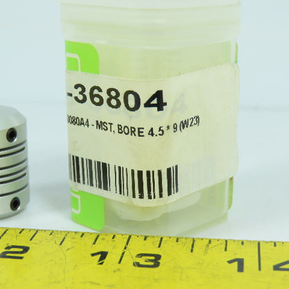 NBK 3346-36804 H3B 4.5mm x 9mm Bore 8 Slit Aluminum Beam Coupling MST-20