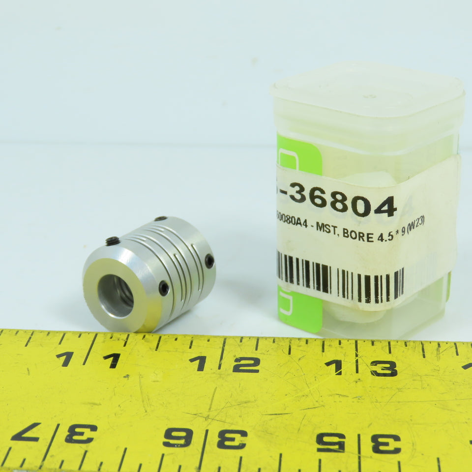 NBK 3346-36804 H3B 4.5mm x 9mm Bore 8 Slit Aluminum Beam Coupling MST-20